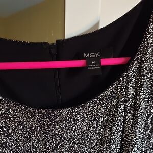 MSK Black and White Patterned Dress